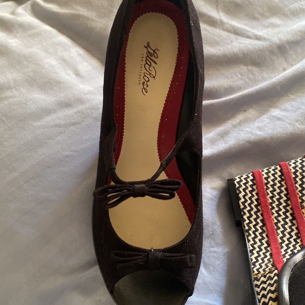 LELA ROSE WEDGE SHOES SIZE 7 - Picture 4 of 4